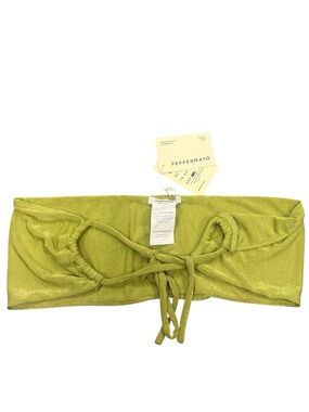 Peppermayo Lime Green Bandeau Tie-Front Pool Suite Crop Top US Size 6